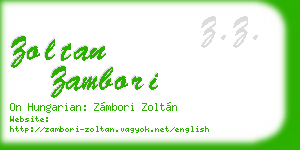 zoltan zambori business card
